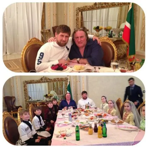 Depardieu, ami personnel de Ramzan Kadyrov.