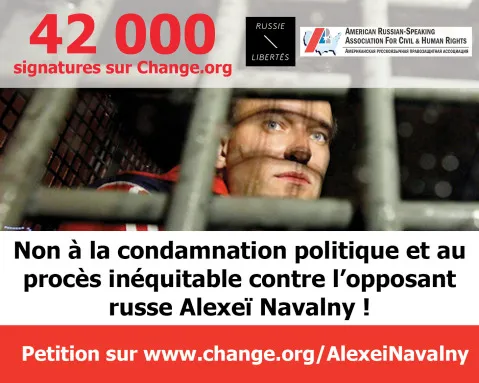 5 ans de camps pour Navalny : Russie-Libertés dénonce une condamnation politique et un procès inéquitable !