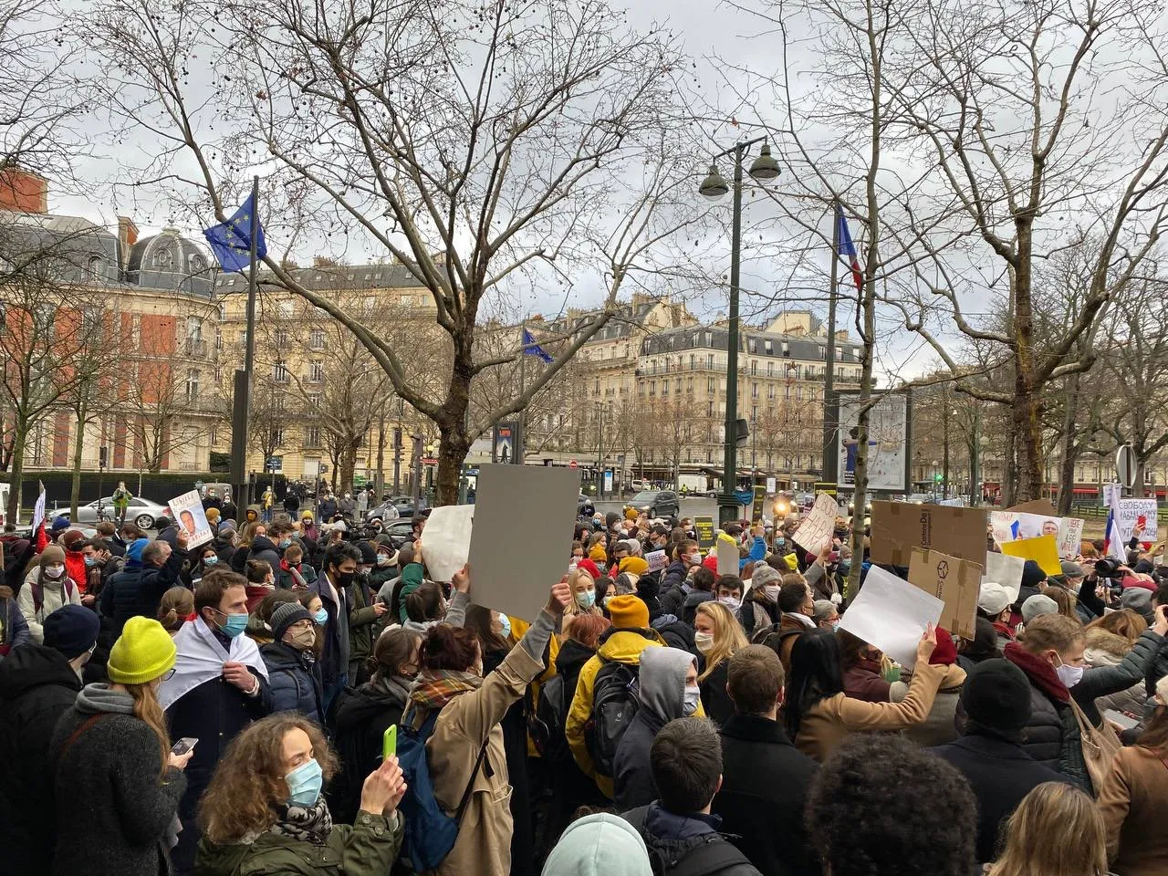 Rassemblement en soutien à la société civile russe