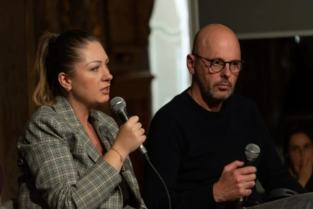 Valéria Faure-Muntian, groupe d’amitié France-Ukraine à l’Assemblée nationale et Thomas Snégaroff, journaliste