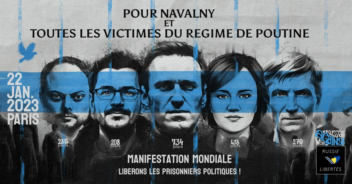 MANIFESTATION EN SOUTIEN A NAVALNY ET TOUTES LES VICTIMES DU REGIME POUTINIEN