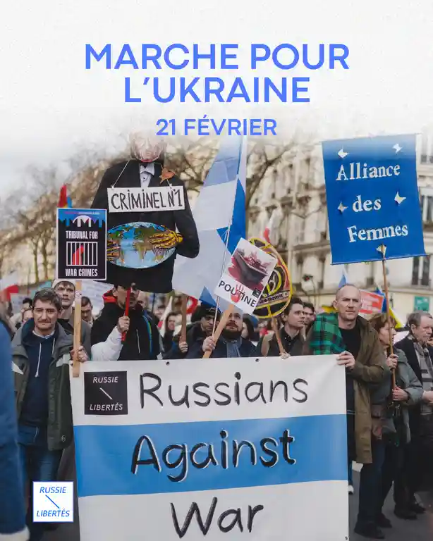 Marche pour l’Ukraine, le 21 février 2026 : 4 ans de résistance, une solidarité inébranlable