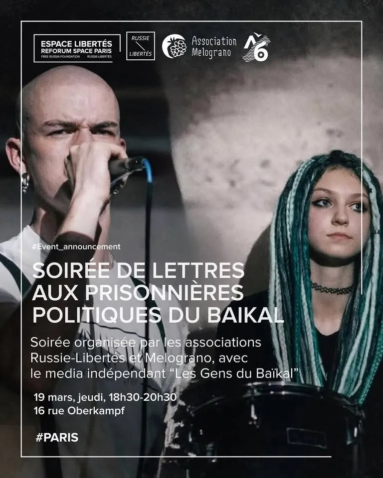 Soirée d’écriture de lettres aux prisonniers politiques des régions du Baïkal