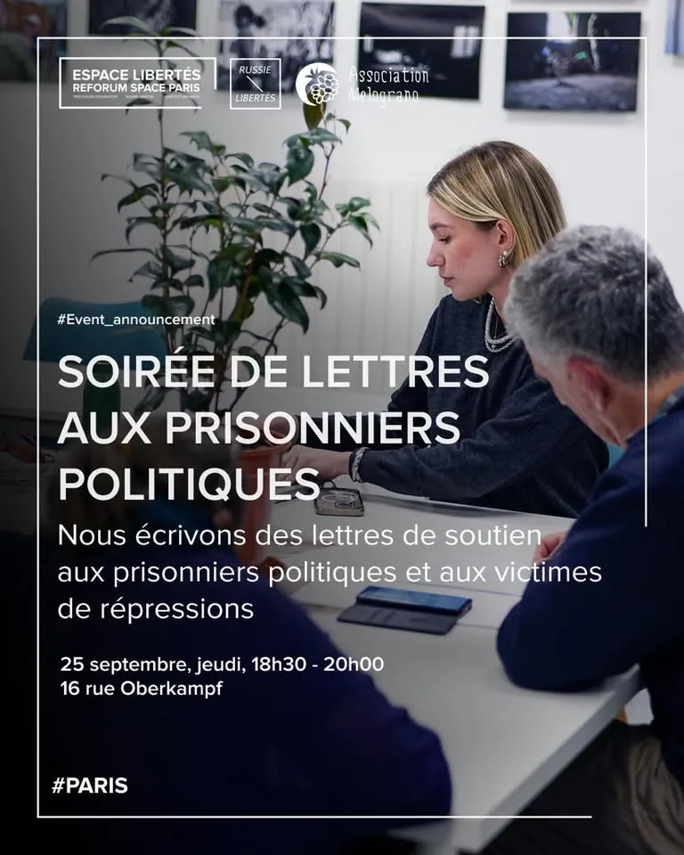 Soirée de lettres aux prisonniers politiques russes