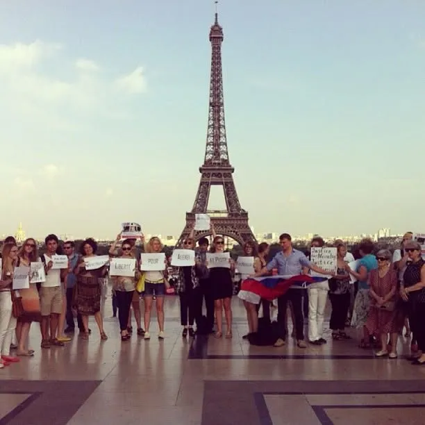 30.12.2014 #FreeNavalny Paris // Митинг в Париже