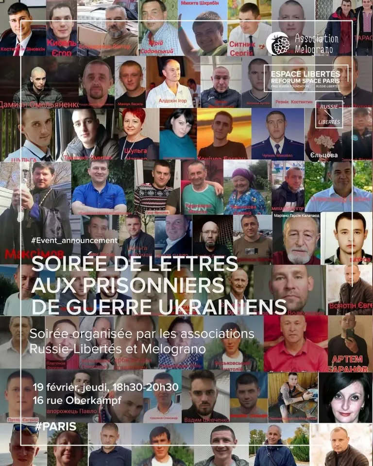 Soirée de lettres aux prisonniers de guerre ukrainiens