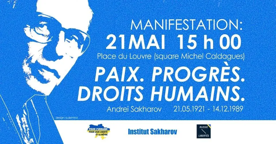 Manifestation hommage à Andreï Sakharov et pour les Droits Humains en Russie