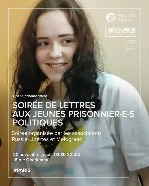 Soirée d’écriture de lettres aux jeunes prisonniers politiques