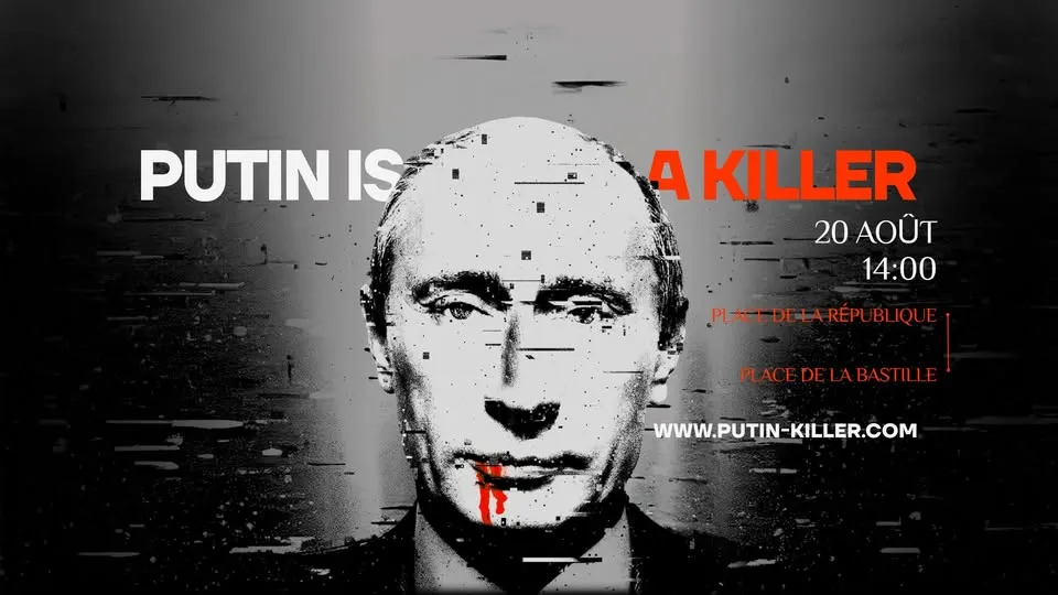 PUTIN IS A KILLER. Marche-manifestation, Paris