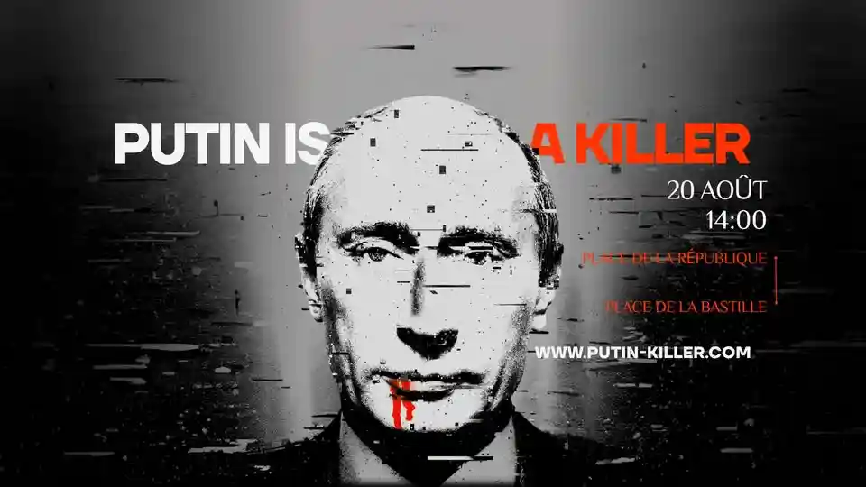 PUTIN IS A KILLER. Marche-manifestation, Paris