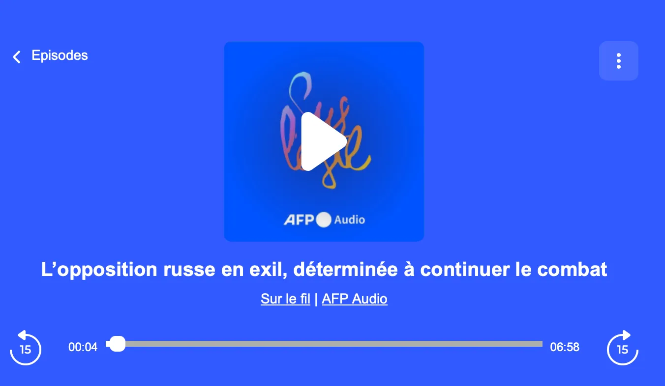 AFP Sur Le Fil: L’opposition russe en exil, déterminée à continuer le combat