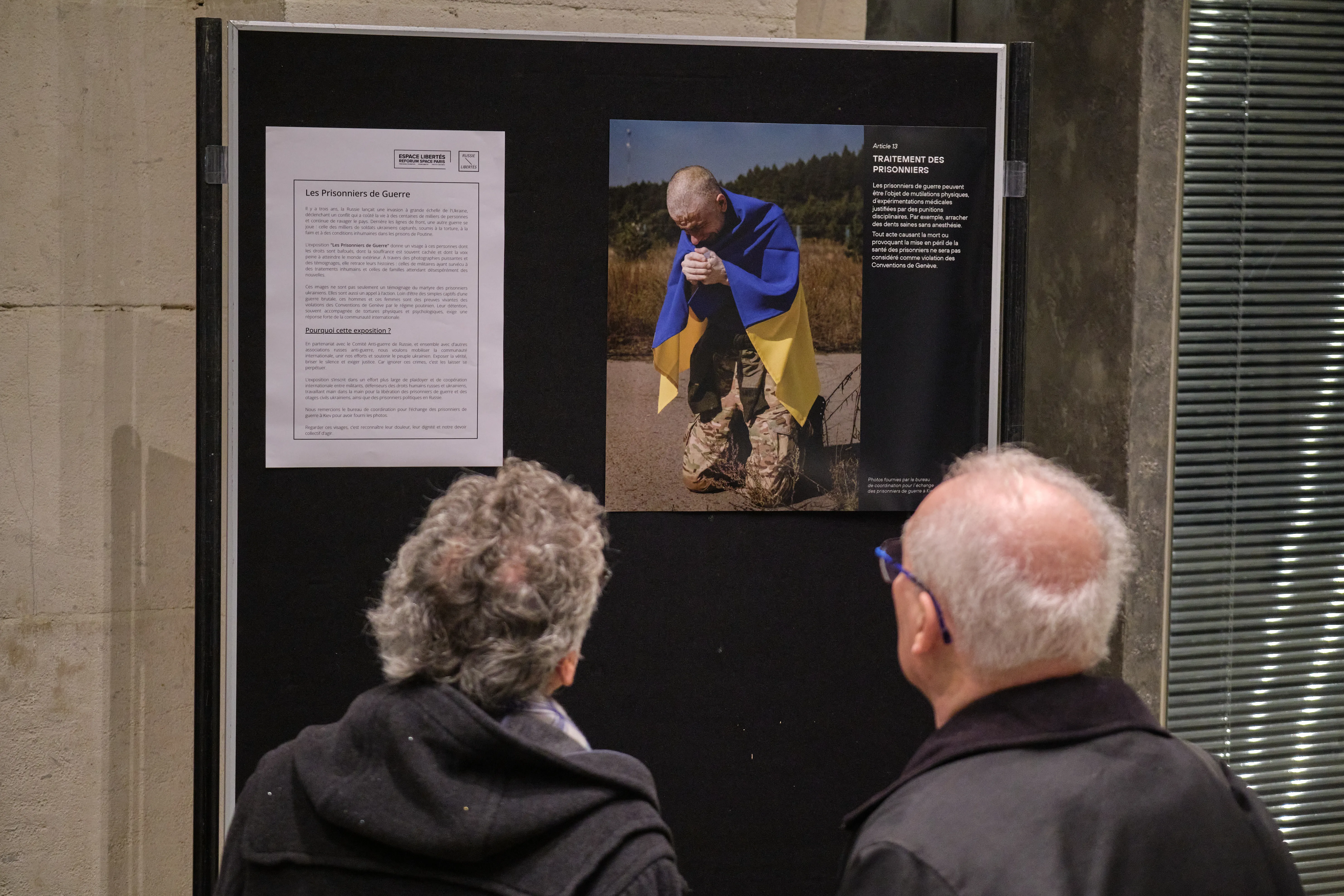Exposition sur les conditions de détention des prisonniers de guerre ukrainiens et des prisonniers civils en captivité russe, 2024
